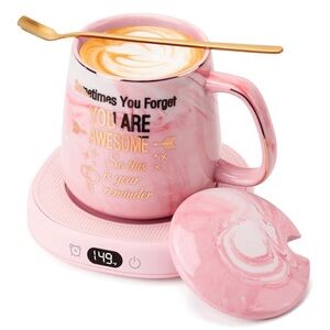 Coffee Mug Warmer & You are Awesome Mug Set